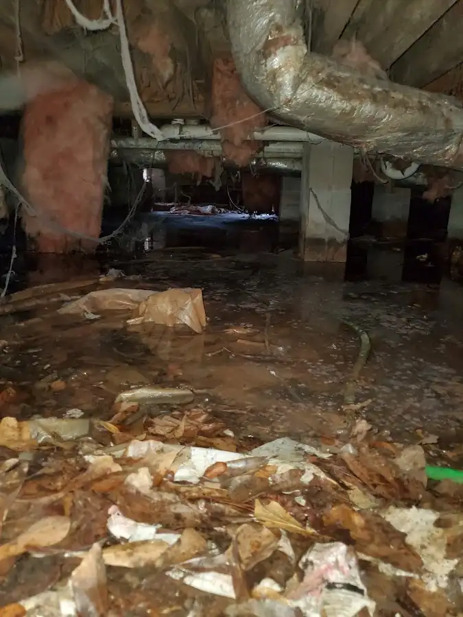 Crawl space flood assessment for Commercial Water Damage Restoration in Lower Macungie
