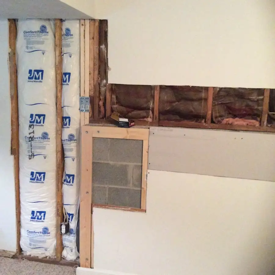 Wall insulation replacement during Contents Cleaning & Restoration in Lower Macungie